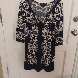 Black and white INC dress